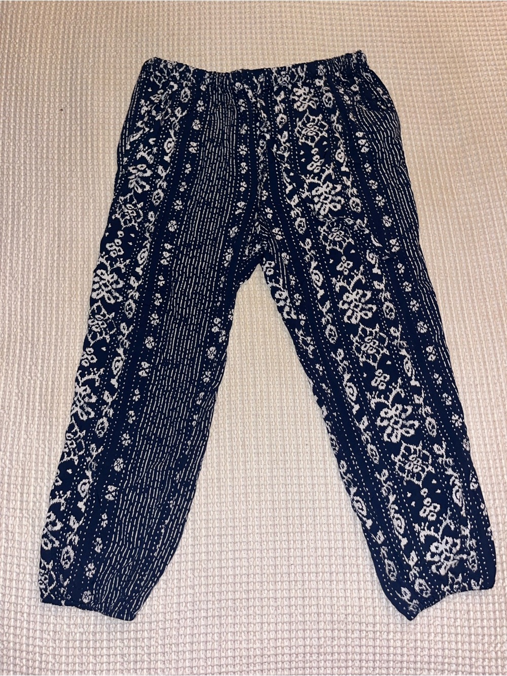 Rip Curl Surf Shack 
Navy and White Patterned joggers